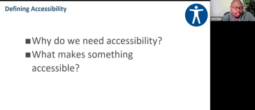Slide titled "Defining Accessibility"
