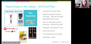 Slide titled: Racial Equity in the Library - 2019 and Prior