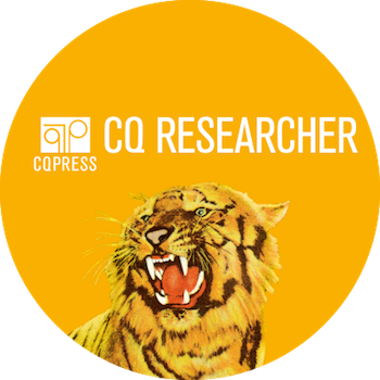 CQ Researcher logo with tiger