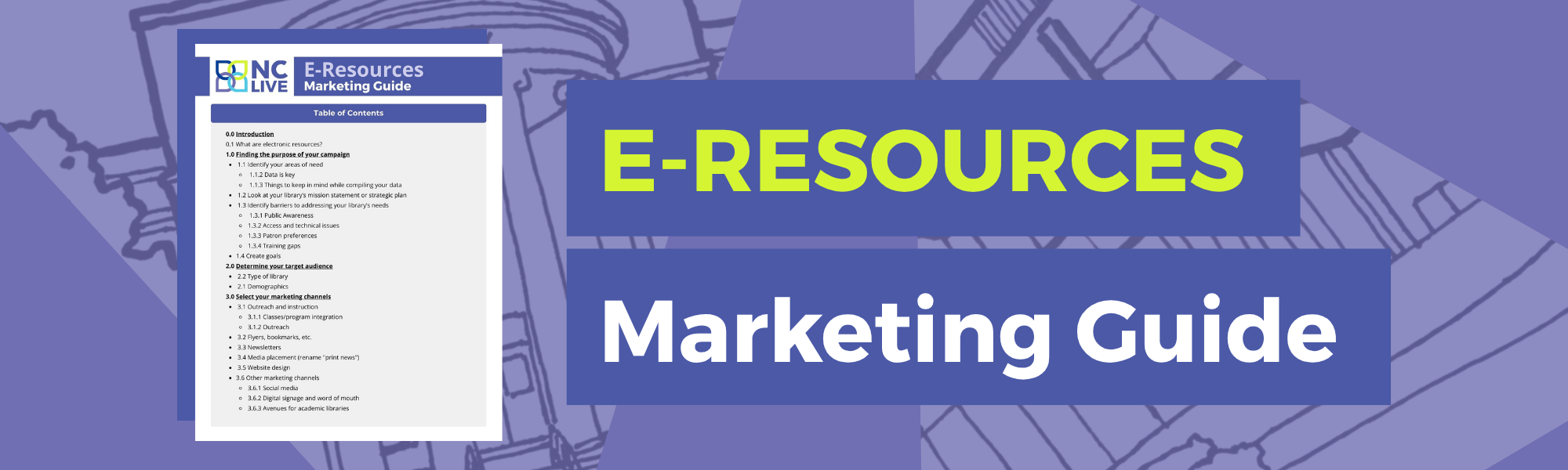 The cover of the e-resources marketing guide.