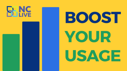 Three green and blue bars representing growth to the left of text reading, "Boost your usage."