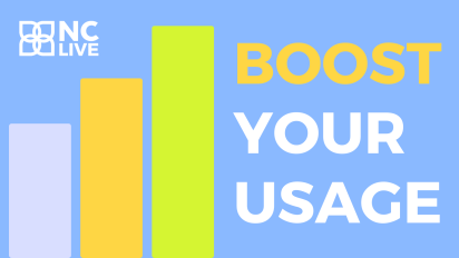 Three pastel bars representing growth to the left of text reading, "Boost your usage."