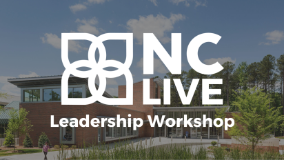 NC LIVE logo on top of an image of the Chapel Hill Public Library.