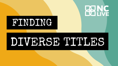 A wavy, abstract background with text boxes that say, "Finding Diverse Titles."