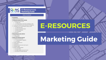 The cover of the e-resources marketing guide.