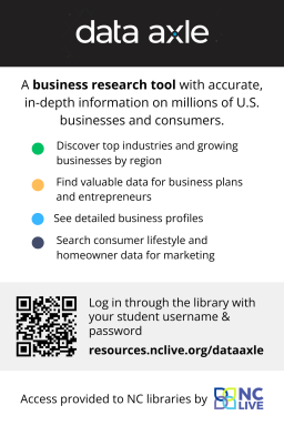 Information about Data-Axle with a QR code that directs to the resource.
